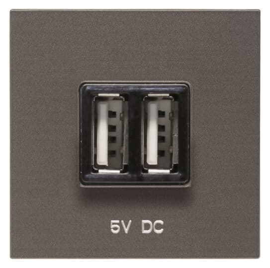 N2285 AN Charger 2xUSB 2M (Anthracite Grey Colour)