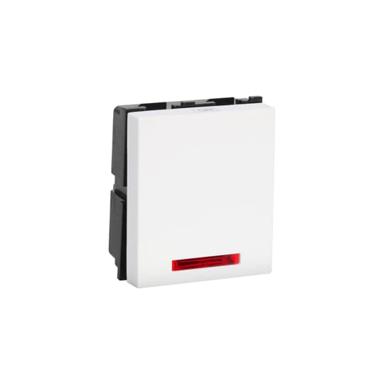Mega Switch with LED Indicator, Adiya -  2Module (Adiya White)