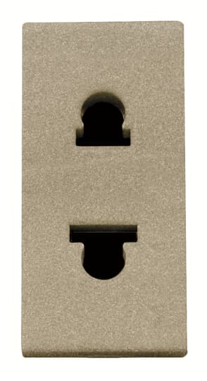 N2135 CV - Euro-American unearthed socket outlet - 1M - Champagne