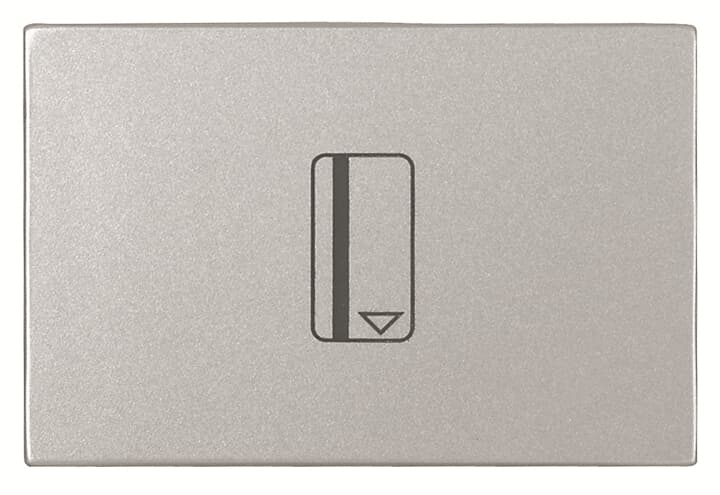 N2214.5 PL - Card timer switch 1-gang, 1-way, SP - 2M - Silver