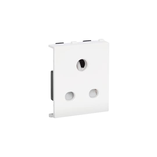 Socket, Adiya - 6A 2+3 Pin 2Module (Adiya White)