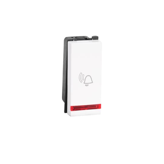 Bell Switch with LED Indicator, Adiya - 6A 1Module (Adiya White)