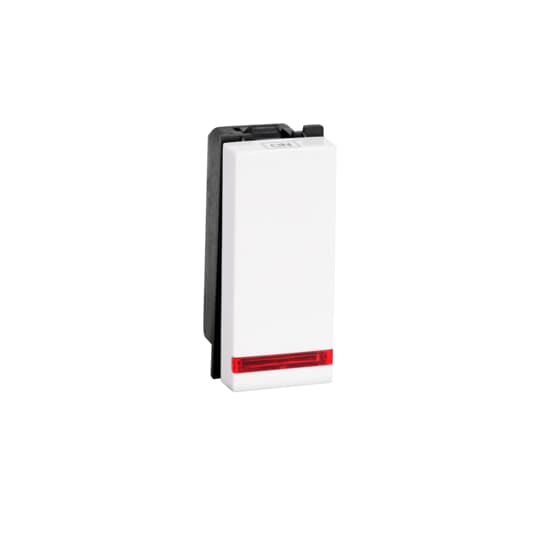Switch with LED Indicator, Adiya -  1Module (Adiya White)