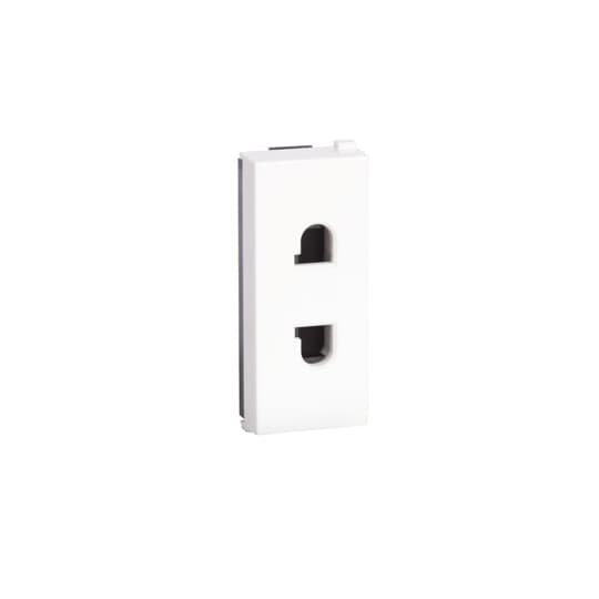 Socket, Adiya - 6A 2 Pin 1Module (Adiya White)