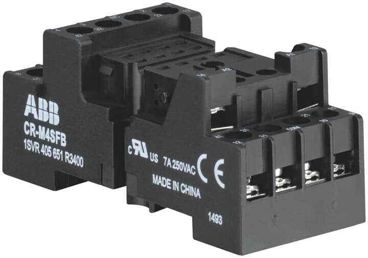 CR-M4SFB Standard socket, fork type for 2c/o or 4c/o CR-MX relay