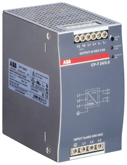 CP-T 24/5.0 Power supply In: 3x400-500VAC Out: 24VDC/5.0A