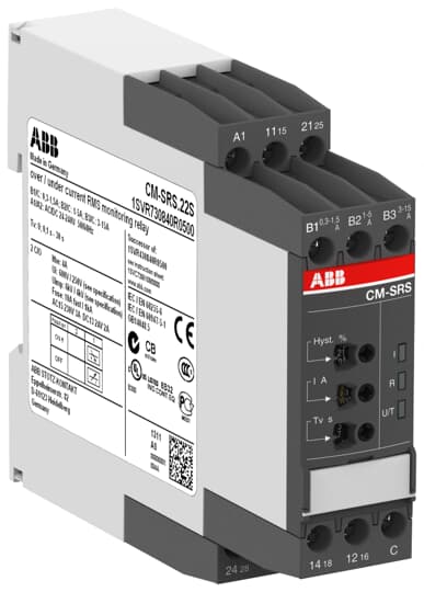 CM-SRS.21S Current monitoring relay 2c/o, B-C=3mA-1A RMS, 110-130VAC