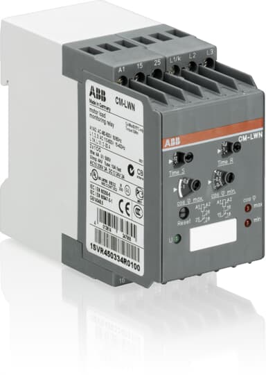 CM-LWN Motor load monitor, 2x1c/o L1-L2-L3=500VAC,L1/k-L1/l=20A,480-500VAC