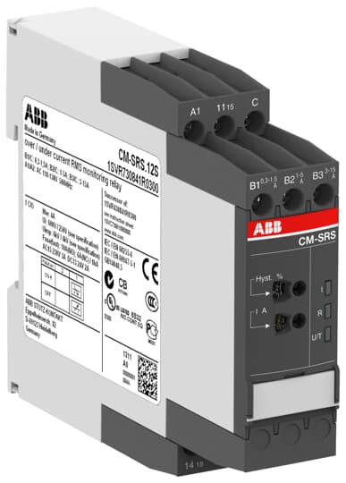 CM-SRS.11P Current monitoring relay 1c/o, B-C=3mA-1A RMS, 110-130VAC
