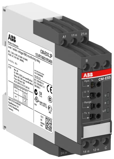 CM-ESS.2S Voltage monitoring relay 2c/o, B-C=3-600VRMS, 24-240VAC/DC