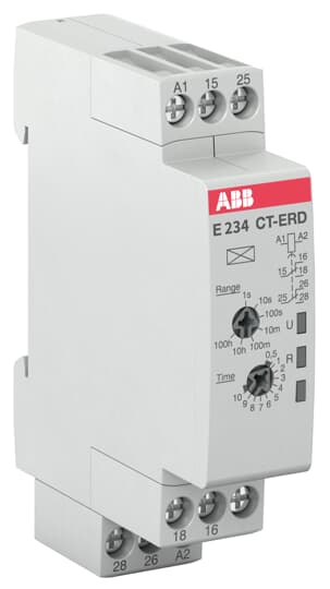 CT-ERD.22 Time relay, ON-delay 2c/o, 24-48VDC, 24-240VAC