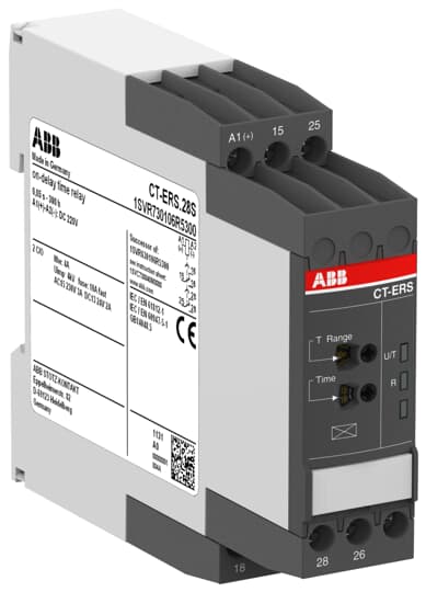 CT-ERS.28S Time relay w.monitored supply ON-delay, 2c/o, 220VDC