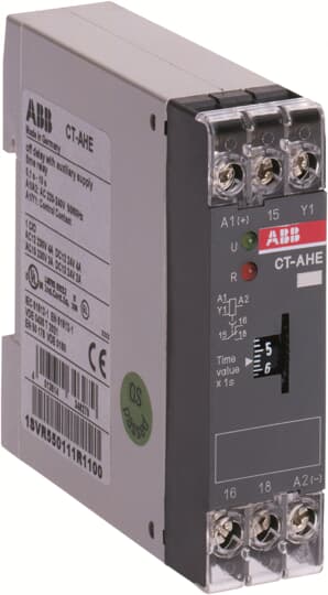 CT-AHE Time relay, OFF-delay 1c/o, 0.3-30s, 110-130VAC