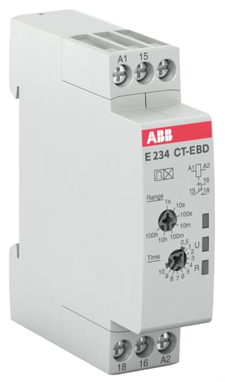 CT-EBD.12 Time relay, flasher 1c/o, 24-240VAC 24-48VDC
