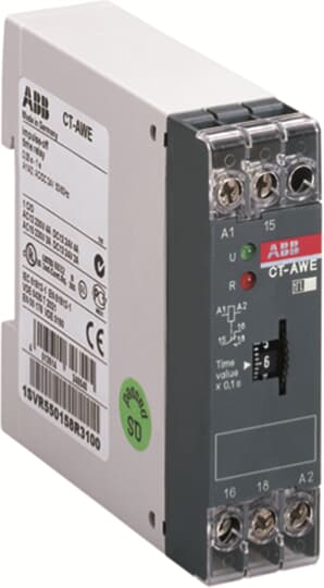 CT-AWE Time relay, impulse-OFF 1c/o, 3-300s, 24VAC/DC