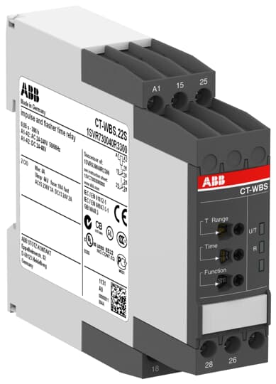 CT-WBS.22S Time relay, impulse & flasher 2c/o, 24-48VDC, 24-240VAC