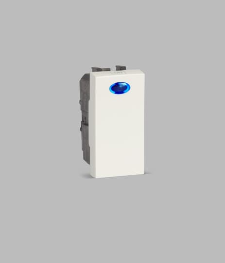 IIS1161L PL 16A 1 way Switch with Ind. (Silver Colour)