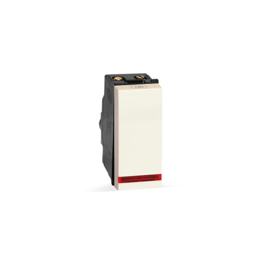 Switch with LED Indicator, Tvisha - 6A 1 Way 1Module (Tvisha White)