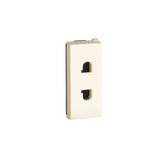 Socket, Tvisha Antibacterial - 6A 2Pin 1Module (Tvisha White)