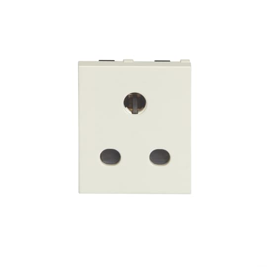 Socket, Tvisha Antibacterial - 6A 2+3 Pin 2Module (Tvisha White)