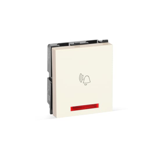 Mega Bell Switch with LED Indicator, Tvisha Antibacterial - 6A 2Module (Tvisha White)