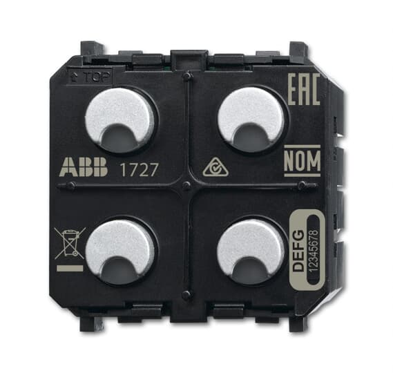 SDA-F-2.1.PB.1-WL Sensor/dim actuator, 2/1gang, wireless for ABB-free@home®