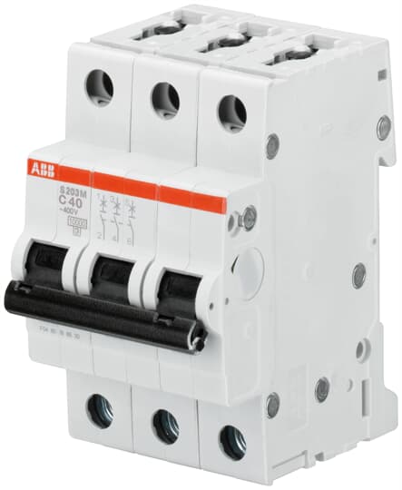 Miniature Circuit Breaker - S200M - 3P - D - 10 ampere