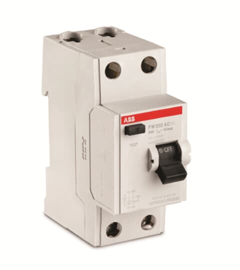 FW202 25A-300mA (AC) Residual Current Circuit Breaker, AC Type, 10kA, 2P, 25A, 300mA