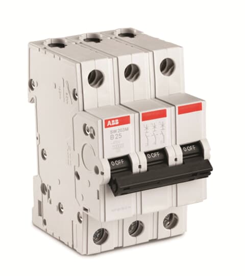 SW203M-B6 Miniature Circuit Breaker B-Char.,10kA,6A,3P