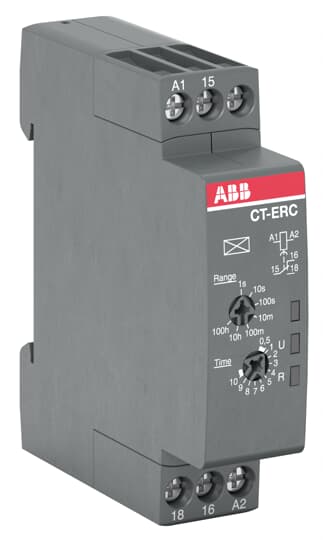 CT-ERC.12 Time relay, ON-delay 1c/o, 24-48VDC/24-240VAC