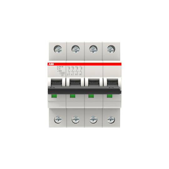 S204M-C4 Miniature Circuit Breaker - 4P - C - 4 A
